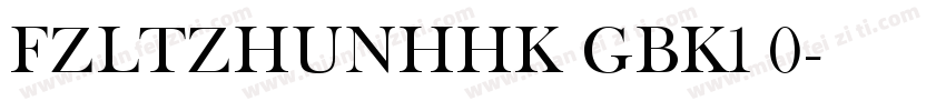 FZLTZHUNHHK GBK1 0字体转换